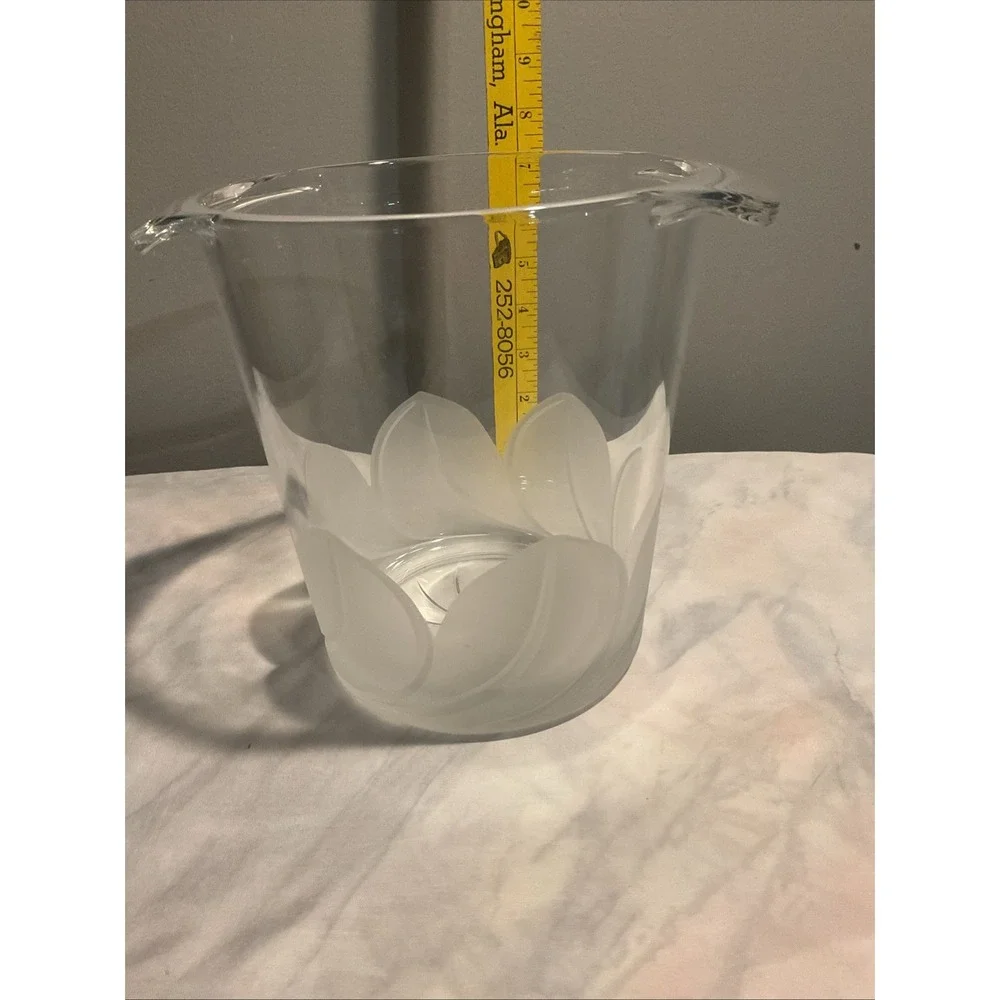 Cristal J. G. Durand Crystal Satin‎ Frost Design Champagne Ice Bucket